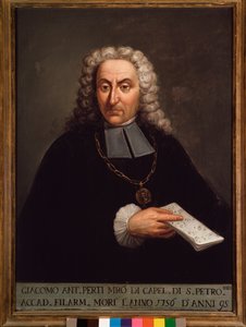 صورة لجياكومو بيرتي (1661-1756) ملحن إيطالي بواسطة المدرسة الايطالية