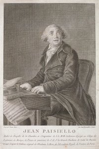 صورة جيوفاني باييسيلو (1782-1840) نقشها فنسنت ألوجا بواسطة المدرسة الايطالية