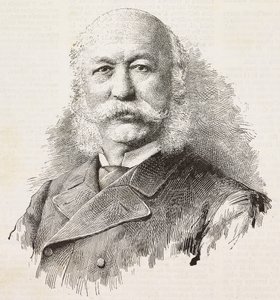 Portrait of Girolamo Cantelli (1815-1884), Italian patriot and politician, engraving from photograph by Baroni and Gardelli, from L
