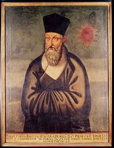 صورة ماتيو ريتشي (1552-1610) المبشر الإيطالي ، مؤسس البعثة اليسوعية في الصين (لوحة) بواسطة المدرسة الايطالية