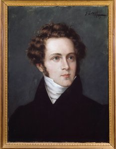 صورة لفنشنزو بيليني (1801-1835) ، ملحن إيطالي بواسطة المدرسة الايطالية