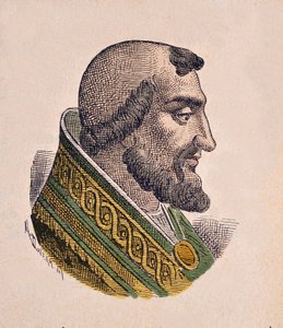 صورة البابا ليون التاسع (ليو ، ليون) (1049-1054) بواسطة المدرسة الايطالية