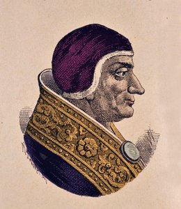 صورة للبابا 2 (لوسيو 2) (1144-1145) بواسطة المدرسة الايطالية
