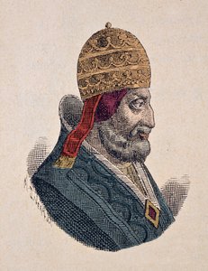 صورة للبابا أوربان الثالث (أوربان أو أوربانوس أو أوربانو) (1185-1187) بواسطة المدرسة الايطالية