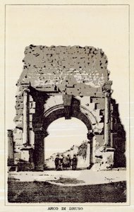 روما: قوس Drusus (ليثو) بواسطة المدرسة الايطالية