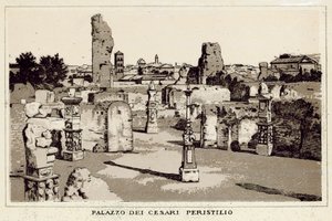روما: Palazzo Dei Cesari ، Peristyle (litho) بواسطة المدرسة الايطالية