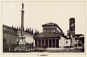 روما: S Lorenzo (litho) بواسطة المدرسة الايطالية