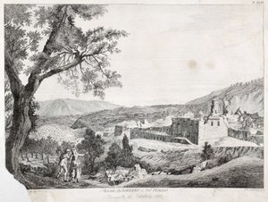 أطلال سوريانو كالابرو والمعبد ، كالابريا ، 1783 بواسطة المدرسة الايطالية