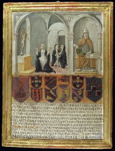 سانت كاترين سيينا (1347-80) تلقي الندبات بواسطة المدرسة الايطالية