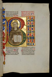 القديس موريس مع كتاب مفتوح بواسطة المدرسة الايطالية