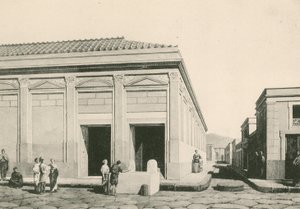 بناء أوماشيا كما كان (الحفر) بواسطة المدرسة الايطالية