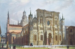 The Charterhouse بالقرب من بافيا من مناظر ميلان وضواحيها بواسطة المدرسة الايطالية