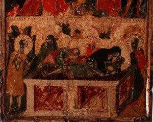 ترسب المسيح ، النصف السفلي من اللوحة (انظر أيضًا 78636) (لوحة) بواسطة المدرسة الايطالية