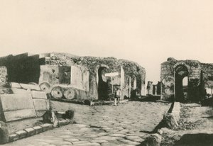بوابة Herculaneum كما هي (الحفر) بواسطة المدرسة الايطالية