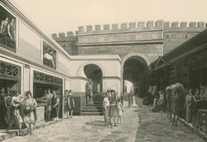 البوابة البحرية كما كانت (الحفر) بواسطة المدرسة الايطالية