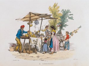التورونارو (بائع النوجا) (النقش) بواسطة المدرسة الايطالية