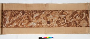 ثلاثة رسومات بعد العصور القديمة ، حوالي عام 1750 (تم زيادة الرسم بالفرشاة باللون البني الغامق فوق إشارة باهتة بالطباشير الأسود) بواسطة المدرسة الايطالية
