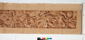 ثلاثة رسومات بعد العصور القديمة ، حوالي عام 1750 (تم زيادة الرسم بالفرشاة باللون البني الغامق فوق إشارة باهتة بالطباشير الأسود) بواسطة المدرسة الايطالية