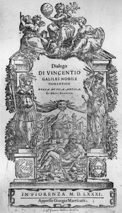 صفحة العنوان من Della Musica Antica et (sic) della Moderna من تأليف فينتشينزو جاليلي ، 1581 بواسطة المدرسة الايطالية