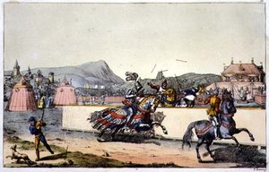 البطولة ، اللوحة 15 من "تاريخ الأمم" (aquatint) بواسطة المدرسة الايطالية