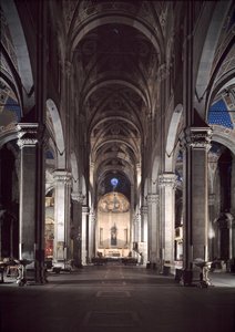 View of Lucca cathedral بواسطة المدرسة الايطالية