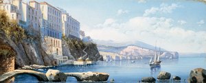 View of Sorrento (gouache) بواسطة المدرسة الايطالية