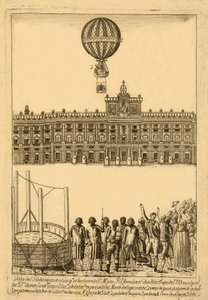 منظر للبالون الهوائي qe. قدم حد ذاتها ، حانة. 1793. بواسطة المدرسة الايطالية