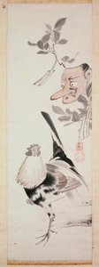 Cockerel and Tengu-Mask ، c.1775 (حبر ولون فاتح على الورق)