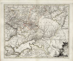 خريطة عامة لمحافظة أزوف ، 1782. بواسطة إيفان إيفانوفيتش إيسلينييف