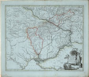 خريطة عامة لمحافظة نوفوروسيسك ، 1779. بواسطة إيفان إيفانوفيتش إيسلينييف