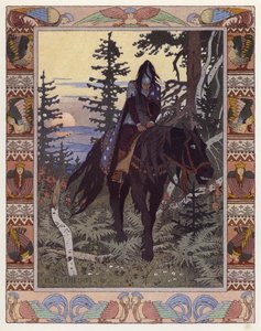 رسم توضيحي لـ Vassilisa The Beautiful (لون ليثو)
