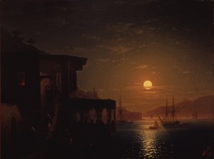 القسطنطينية في المساء ، 1882 بواسطة إيفان كونستانتينوفيتش أيفازوفسكي