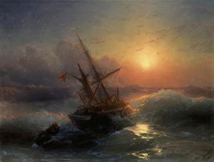 IKAiwasowski ، حطام السفينة - الرسم ، 1888