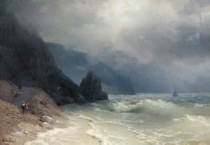 شاطئ البحر على قدم المساواة مع أيفازوفسكي ، إيفان كونستانتينوفيتش (1817-1900) بواسطة إيفان كونستانتينوفيتش أيفازوفسكي