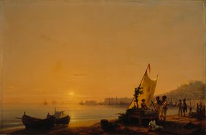 خليج نابولي 1844. بواسطة إيفان كونستانتينوفيتش أيفازوفسكي