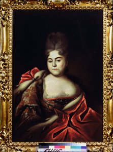 صورة لدوقة روسيا الكبرى ناتاليا أليكسيفنا (1673-1716) ، أخت القيصر بطرس الأكبر (1672-1725) (صورة الدوقة الكبرى ناتاليا أليكسيفنا ، أخت القيصر بطرس الأكبر). لوحة إيفان نيكيتيش نيكيتين (نيكيتين) (حوالي 1680 بعد 1