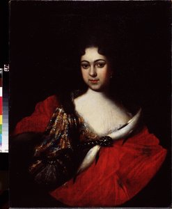 صورة للإمبراطورة براسكوفيا إيفانوفنا (1694-1731) ، ابنة أخت بيير الأول لو غراند (1672-1725) وابنة إيفان الخامس (1666-1696). (صورة تساريفنا براسكوفيا إيفانوفنا ، ابنة أخت بطرس الأكبر). بينتور دي إيفان نيكيتيش نيكيتين (نيكيتين) (مقابل 1680 أبري