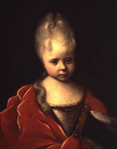 صورة للدوقة الكبرى يليزافيتا بتروفنا عندما كانت طفلة ، 1712-13