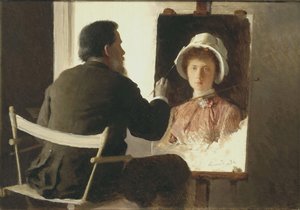 رسم كرامسكوي صورة لابنته ، 1884