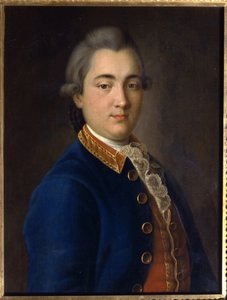 صورة لبوريس فلاديميروفيتش شيريميتيف (1754-1811) بالزي الرسمي لفوج حرس الفرسان. (صورة لبي في شيريميتيف بالزي الرسمي لفوج حرس الفرسان). لوحة إيفان بتروفيتش أرغونوف (أرغونوف) (1729-1802) ، زيت على قماش