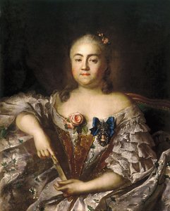 صورة للكونتيسة فارفارا أليكسييفنا شيريميتييفا 1711-1767 ، كاليفورنيا 1760