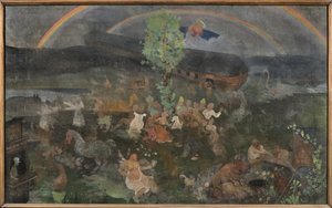 L'arche - The Ark ، بواسطة Arosenius ، Ivar (1878-1909). تمبرا على قماش. الأبعاد: 90 × 145.5 سم. المتحف الوطني ستوكهولم