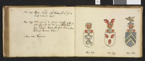 رسم توضيحي مأخوذ من أرشيف خاص في المكتبة الوطنية بعنوان Insignia quædam virorum illustrium in Norvegia quodam Habantium بواسطة Iver Nielssøn Hirtzholm بواسطة إيفر هيرتزهولم