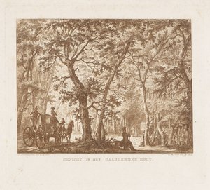 عربة ومشاة في هارلمرهوت عرض في Haarlemmer Hout (العنوان على الكائن)