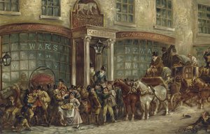 White Horse Cellar Hatchetts ، بيكاديللي ، لندن (chromolitho)