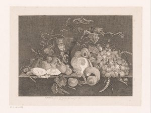 لا تزال الحياة بالفواكه والمحار Galerie des peintres flamands، hollandais et allemands de Le Brun (عنوان السلسلة) بواسطة وزن المائة JLLC