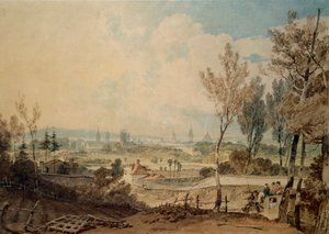 منظر لأوكسفورد من الجانب الجنوبي من هيدينغتون هيل ، 1803-1804 بواسطة جوزيف مالورد وليام تورنر