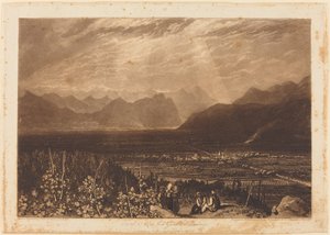 سلسلة جبال الألب من غرونوبل إلى شامبيري ، نُشرت عام 1812 بواسطة وليام ساي