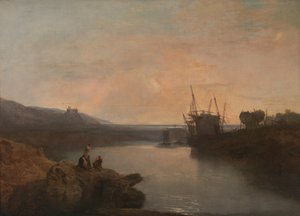 قلعة Harlech ، من Tygwyn Ferry ، Summer Evening Twilight ، 1799. بواسطة جوزيف مالورد وليام تورنر