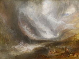 وادي أوستا: عاصفة ثلجية وانهيار ثلجي وعاصفة رعدية 183637. بواسطة جوزيف مالورد وليام تورنر